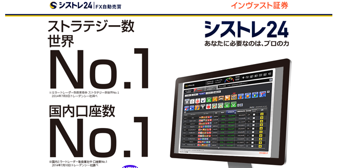 インヴァスト証券 「シストレ24」 LPのキャプチャ